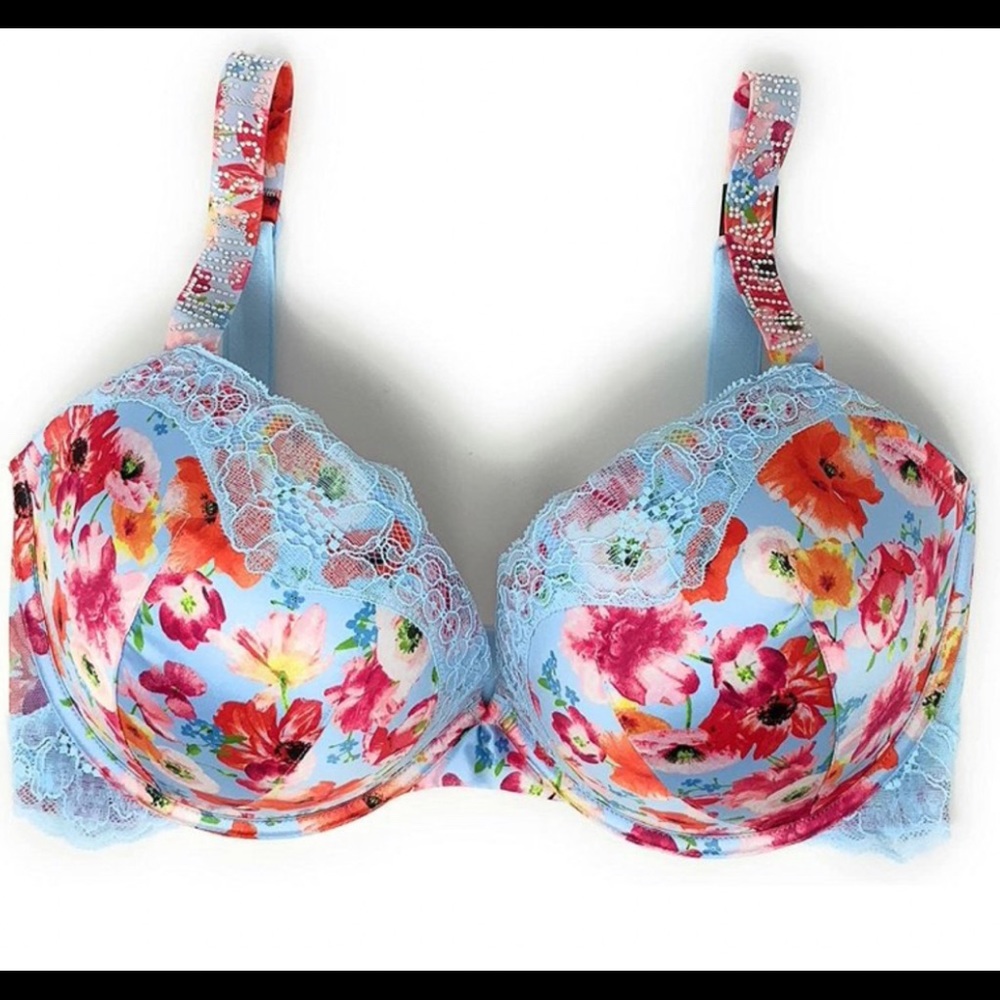 VS sparkly floral push up bra!